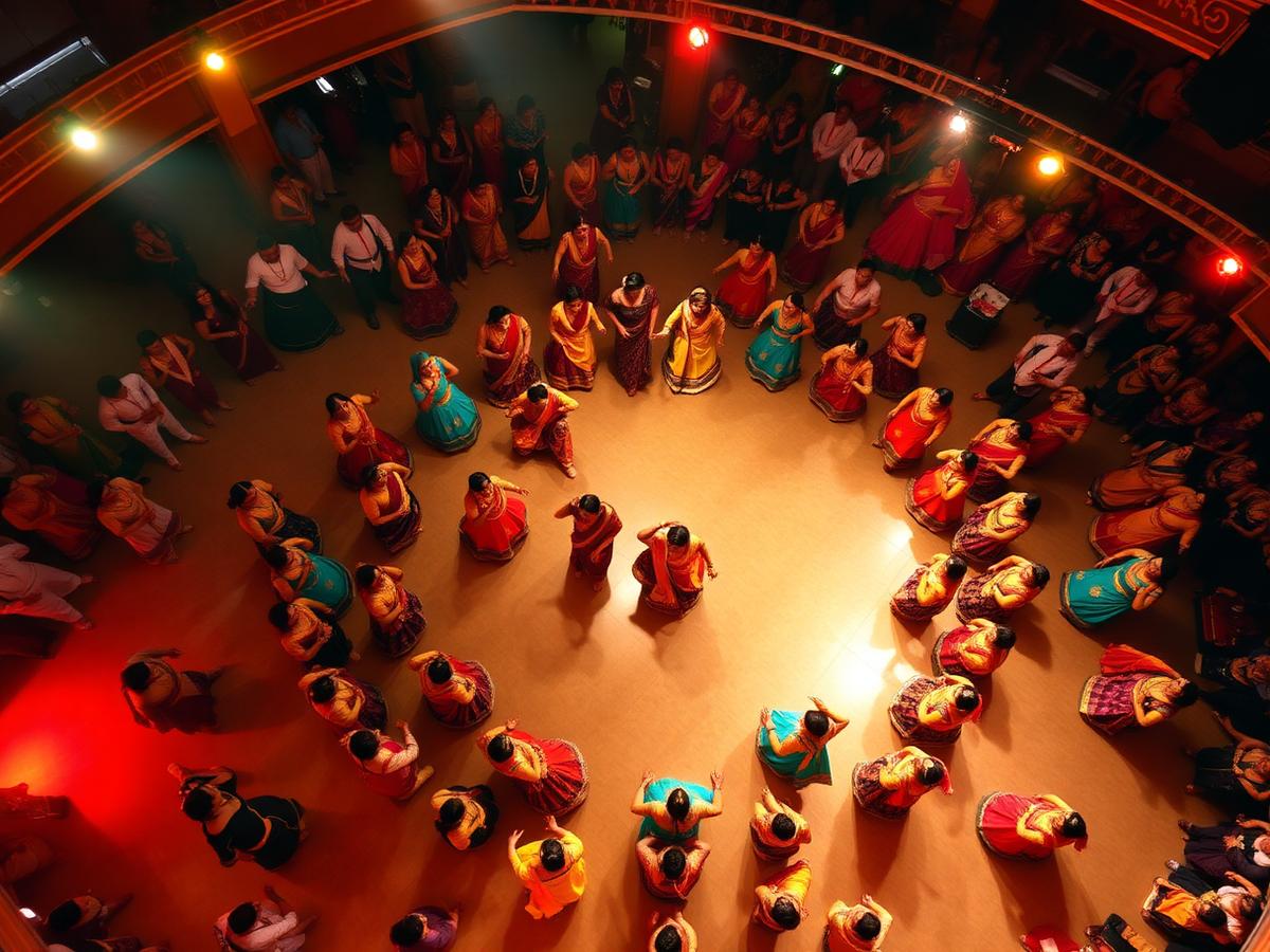 Circle Garba formation from above